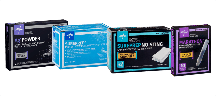 Medline wound care products - ag powder and sureprep.png