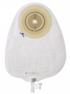 Coloplast 14202 | Assura One-Piece Non-Convex Urostomy Pouch | Cut-to-Fit 10mm - 55mm | Transparent | Box of 10