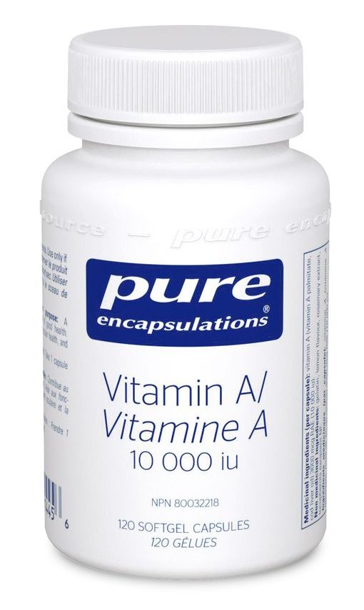 Pure Encapsulations Vitamin A 10,000 IU | 120 Softgels | InnerGood.ca