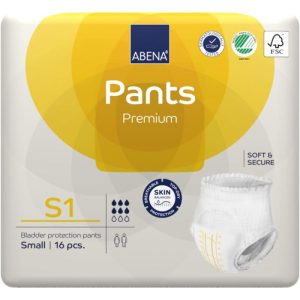 Abena Pants S1 Pull Ups 23" - 35" | 1400ml | 1000021318 | 6 bags of 16