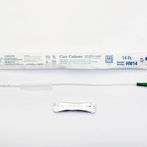 CURE HM14 Hydrophilic Intermittent Catheter - Straight Tip | 14 Fr | Box of 30