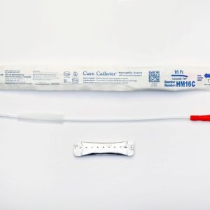 CURE HM16C Hydrophilic Intermittent Catheter - Coude Tip | 16 Fr | Box of 30