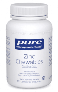 Pure Encapsulations Zinc Chewable Tablets Canada