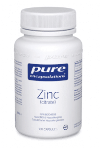 Pure Encapsulations Zinc citrate 180 Capsules Canada