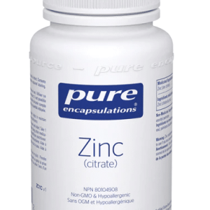 Pure Encapsulations Zinc citrate 180 Capsules Canada