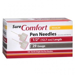 Sure Comfort Pen Needles, 29G, 1/2IN (12MM) Regular