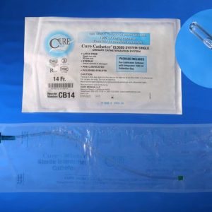 CURE CB14 Intermittent Closed System Catheter | 14 Fr | 1500ml Bag | 1 Item