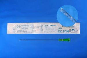 CURE F14 Female Intermittent Catheter- Straight | 14 Fr | Box of 30