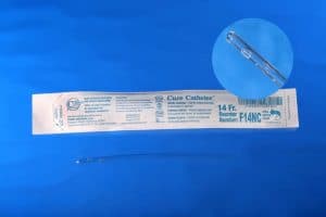 CURE F14NC Female Intermittent Catheter - Straight | No Connector | 14 Fr | Box of 30