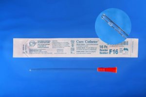 CURE F16 Female Intermittent Catheter - Straight | 16 Fr | Box of 30