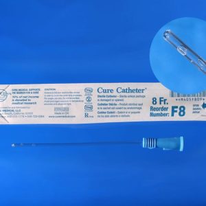 CURE F8 Female Intermittent Catheter - Straight | 8 Fr | Box of 30