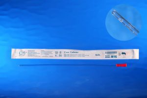CURE M16 Intermittent Catheter - Straight Tip | 16 Fr | Box of 30