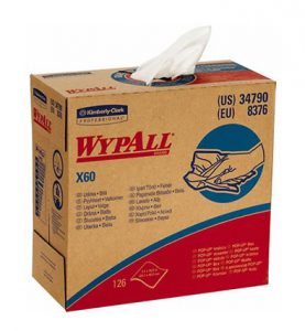 Kimberly Clark WypAll Teri Wipes | 4Ply | White 9.75" x 16.5" | KC 34790 | Pack of 126