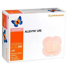 ALLEVYN LIFE Adhesive Foam Dressing | Smith & Nephew | 66801067 | 10.3cm x 10.3cm | Box of 10