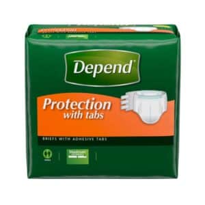 DEP 35458 | Depend Mainline Maximum Briefs | Large 35" - 49" | Unisex | White | 1 Package of 16