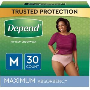 DEP 53742 | Depend® FIT-FLEX® Incontinence Underwear for Women | Medium | Package of 30