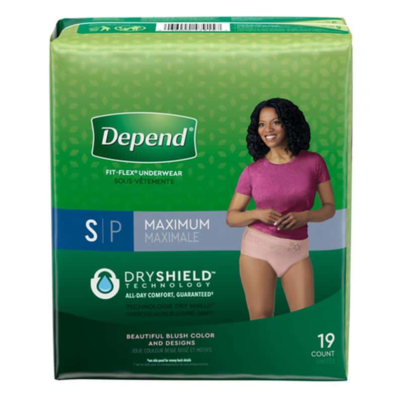 Depend Fit-Flex Underwear for Women Maximum Absorbency S, 19 Count
