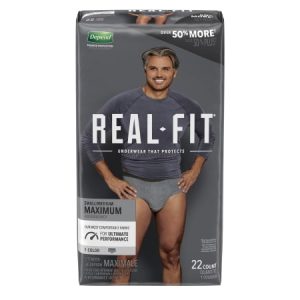 DEP 50976 | Depend® Real Fit® Incontinence Underwear for Men | S/M | Grey | Package of 22