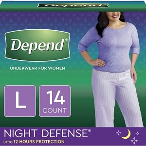 DEP 51702 | Depend® Night Defense® Incontinence Underwear for Women | Large | Blush | Package of 14