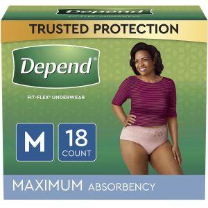 DEP 51704 | Depend® FIT-FLEX® Incontinence Underwear for Women | Medium | Blush | Package of 18