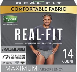 DEP 50982 | Depend® Real Fit® Incontinence Underwear for Men | S/M | Black | Package of 14