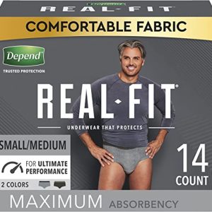 DEP 50982 | Depend® Real Fit® Incontinence Underwear for Men | S/M | Black | Package of 14
