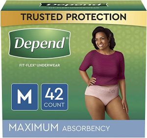 DEP 51656 | Depend® FIT-FLEX® Incontinence Underwear for Women | Medium | Blush | Package of 42