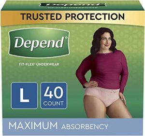 DEP 51658 | Depend® FIT-FLEX® Incontinence Underwear for Women | Large | Blush | Package of 40