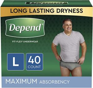 DEP 51662 | Depend® FIT-FLEX® Incontinence Underwear for Men | Large | Grey | Package of 40