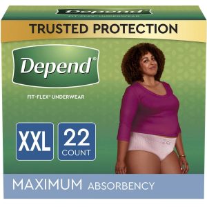 DEP 53306 | Depend® FIT-FLEX® Incontinence Underwear for Women | XXL | Blush | Package of 22