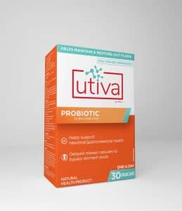 Utiva Probiotic | Gut Health Support | 30 Vegicaps