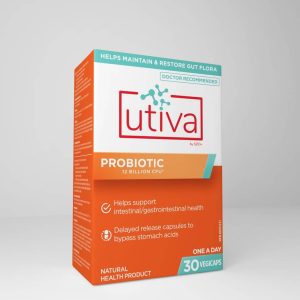 Utiva Probiotic | Gut Health Support | 30 Vegicaps