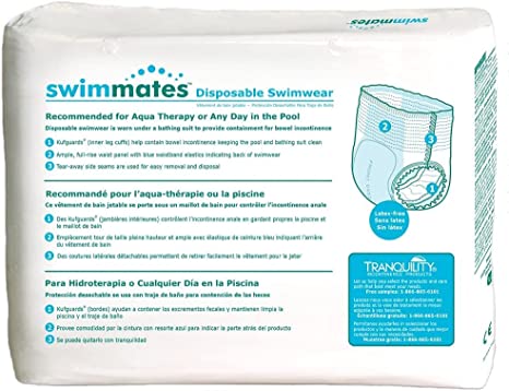 Tranquility Swimmates Disposable Swimwear | Small 22" - 36" | 2844 | 4 Bags of 22