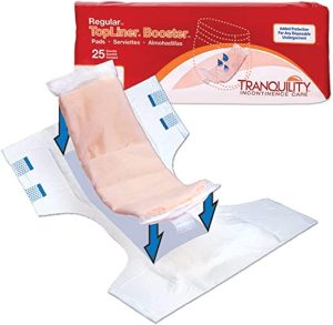 Tranquility TopLiner Booster Pads | Regular 14" x 4" | 322ml | 2070 | 8 Bags of 25