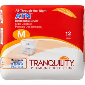 Tranquility All-Through-The-Night Briefs (ATN) | Medium 32" - 44" | 2185 | 8 Bags of 12