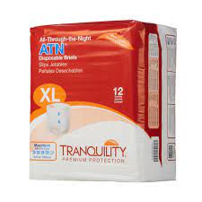 Tranquility All-Through-The-Night Briefs (ATN) | X-Large 56" - 64" | 2187 | 6 Bags of 12