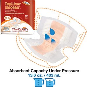 Tranquility TopLiner Booster Contour Pads | 21.5" x 13.5" | 3096 | 10 Bags of 12