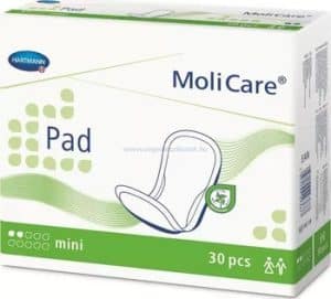 MoliCare Pad Mini | Soft Cloth 10.5" x 4" | 168106 | 12 Bags of 30
