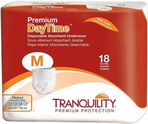 Tranquility Premium DayTime Disposable Absorbent Underwear | Medium 34" - 48" | 2105 | 4 Bags of 18