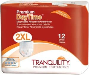 Tranquility Premium DayTime Disposable Absorbent Underwear | XXL-Plus 62" - 80" | 2108 | 4 Bags of 12