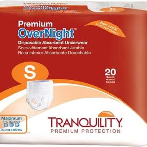 Tranquility Premium OverNight Disposable Absorbent Underwear | Small 22" - 36" | 2114 | 4 Bags of 20