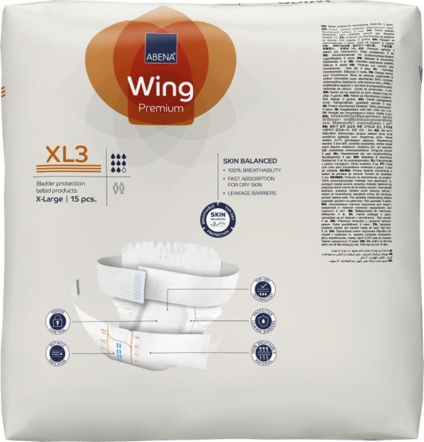 Abena Wing XL3 43.3" - 63" | 4100ml | 1999905397 | 4 Bags of 15