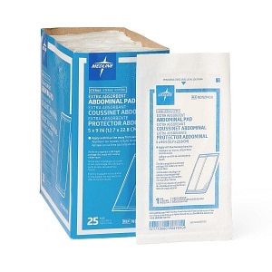 Medline Sterile Abdominal Pad | 5" x 9" | MDL NON21450 | Box of 25