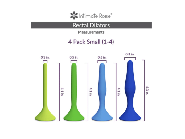 Intimate Rose Small Anal Dilator Set Bundle | Sizes 1 - 4