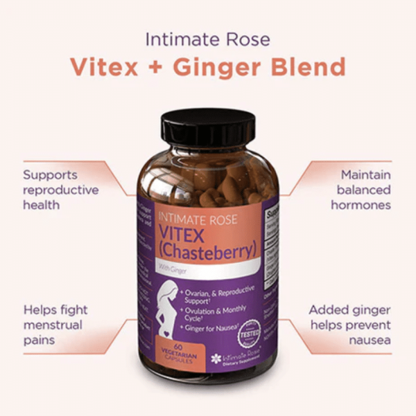 Intimate Rose Vitex (Chasteberry): Hormone Balance, Natural PMS Support | 60 Vegetarian Capsules