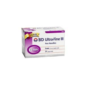 Becton Dickinson Ultra-Fine III Mini Insulin Pen Needle | 31G x 5mm | BD 320145 | Box of 100