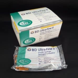Becton Dickinson Ultra-Fine II Insulin Syringe w/ Needle | 1ml | 30G x 8mm | BD 320469 | Box of 100
