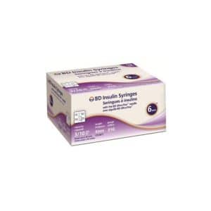 Becton Dickinson Ultra-Fine Insulin Syringe w/ Needle | 0.3ml | 31G x 1/2" | BD 324919 | Box of 100