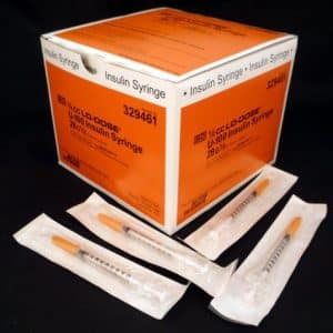 Becton Dickinson Micro-Fine Lo-Dose Insulin Syringe w/ Needle | 0.5ml | 28G x 1/2" | BD 329461 | Box of 100