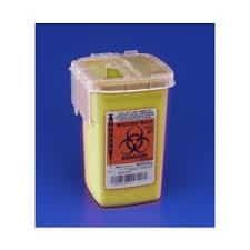 Kendall Phlebotomy Medical Sharps Container - Yellow | 1QT | KND 8906 | 1 Item